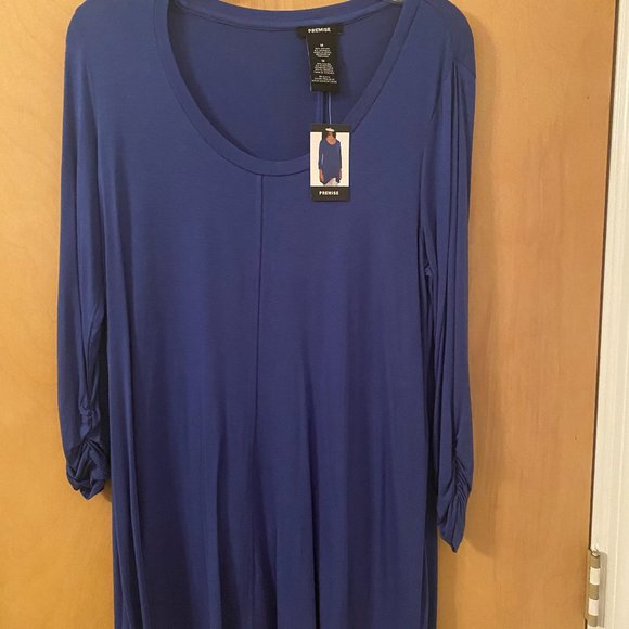 Premise Tops - Closet Clearout $15! Royal Blue Premise Women's  Shark bite hem shirt
